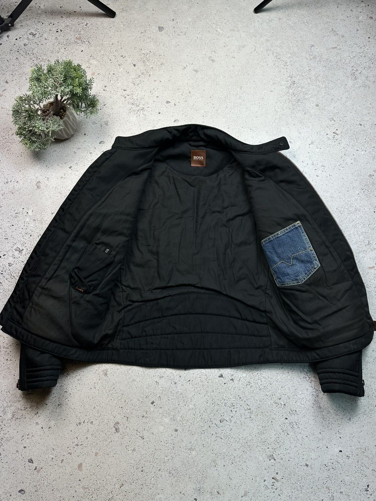 Hugo Boss × Vintage HUGO BOSS Motorcycle Jacket Solid Coats, Jackets & Vests Size US M / EU 48-50 / 2 - 9 Thumbnail