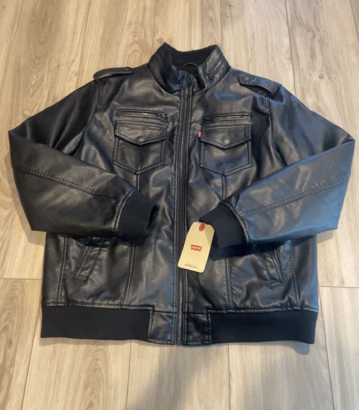 Levi's Levi’s Black leather Sherpa lined Jacket Size US XL / EU 56 / 4 - 1 Thumbnail