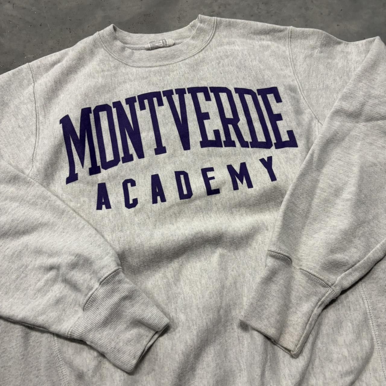 Champion × Vintage Crazy Vintage Y2K/2000s Grey Montverde Academy Reverse Weave Sweatshirt! Size US S / EU 44-46 / 1 - 5 Thumbnail