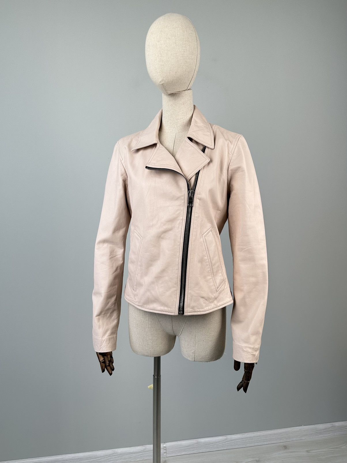 Allsaints All Saints Vela Biker Leather Asymmetrical Jacket Size XL / US 12-14 / IT 48-50 - 6 Thumbnail