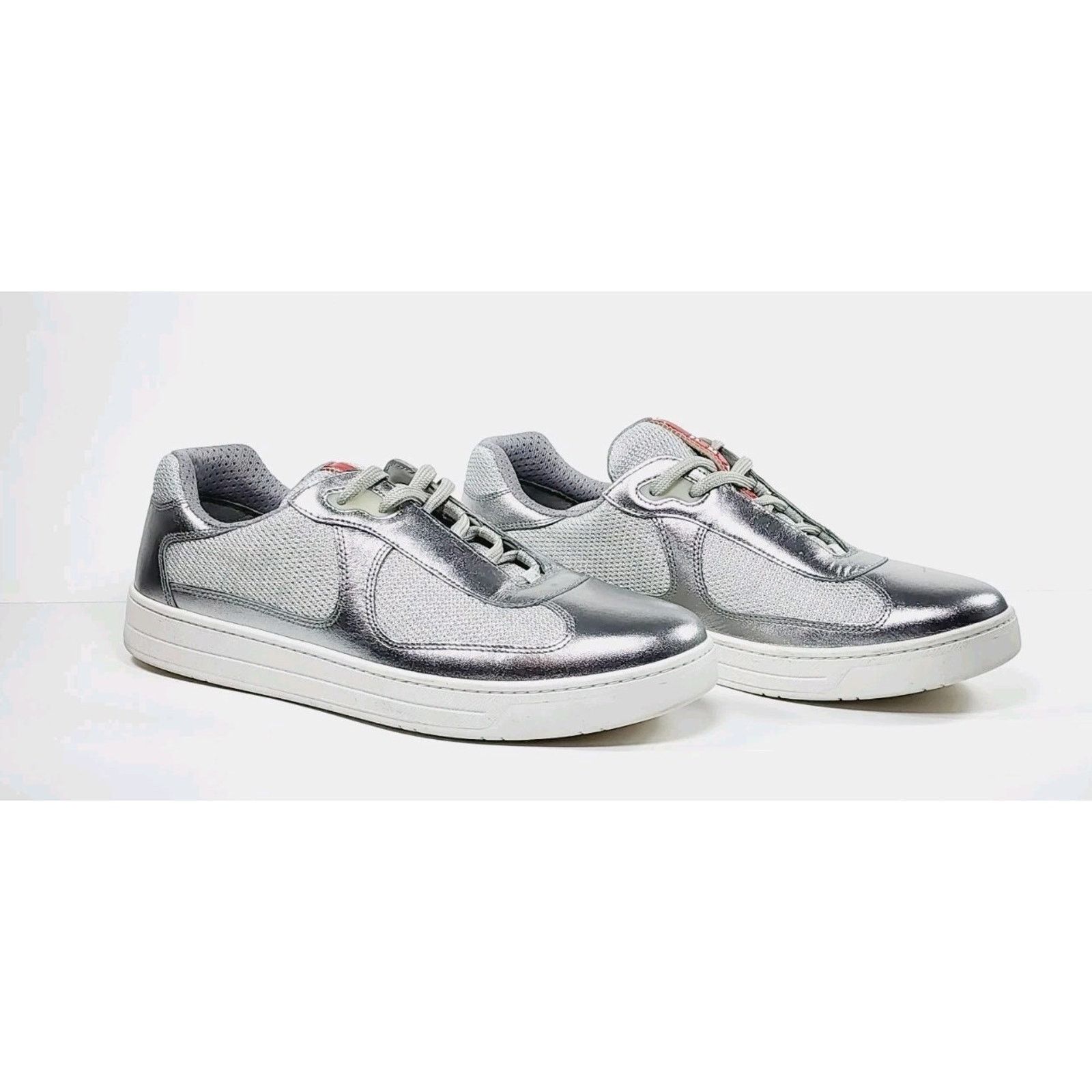 Prada Prada America's Cup Men US8 White Patent Leather Red Silver Size US 8 / EU 41 - 4 Thumbnail