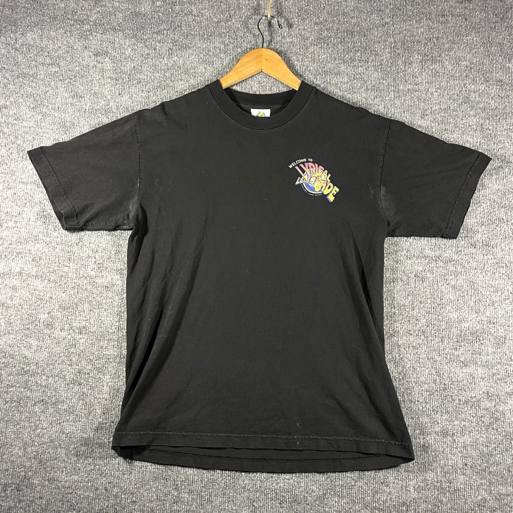 Doublet Lyrical Lemonade T Shirt Black Mens Medium Enjoy The Ride Double-Sided Graphic Crew Neck Short Sleeve Shirt Mens Medium Black Graphic Print 2020s Size US M / EU 48-50 / 2 - 3 Thumbnail