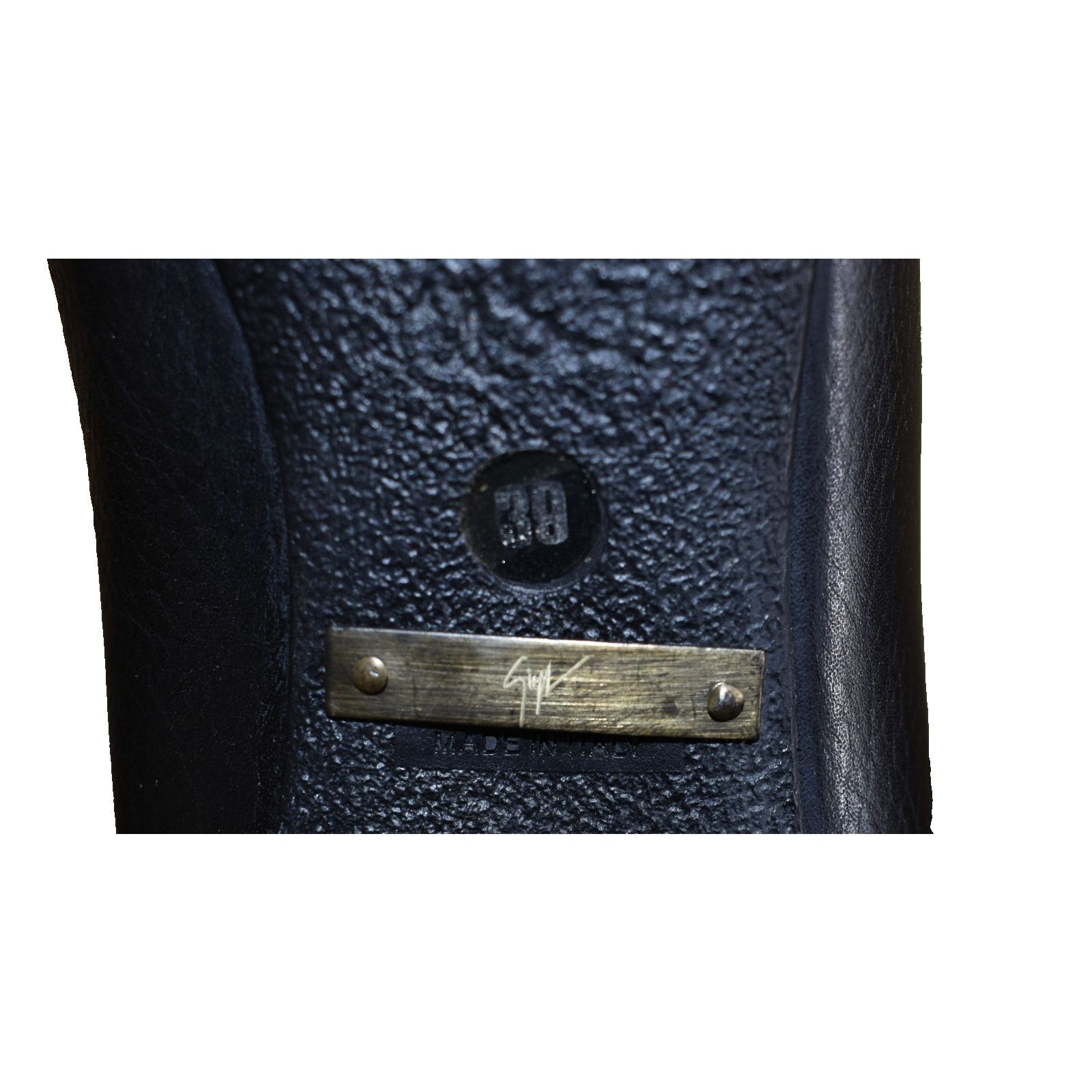 Giuseppe Zanotti GIUSEPPE ZANOTTI Black Pebbled Leather Knee High Boots Sz 39 Size US 8.5 / IT 38.5 - 8 Thumbnail