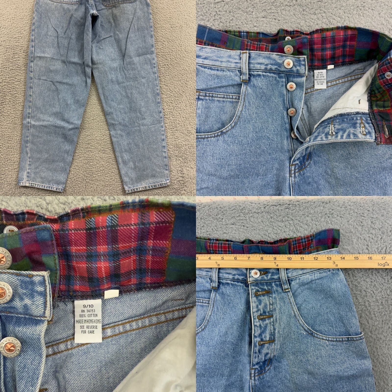 Vintage VINTAGE Zana Di Jeans Womens 9/10 Blue Button Fly 28x30 Baggy 80s Skater Loose Size 30" / US 8 / IT 44 - 8 Thumbnail