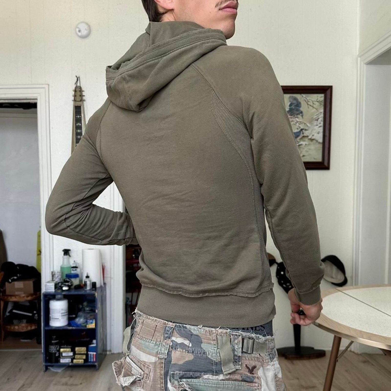 Vintage Vintage Y2K marine army green khaki grunge tattoo sweatshirt Size M / US 6-8 / IT 42-44 - 3 Thumbnail