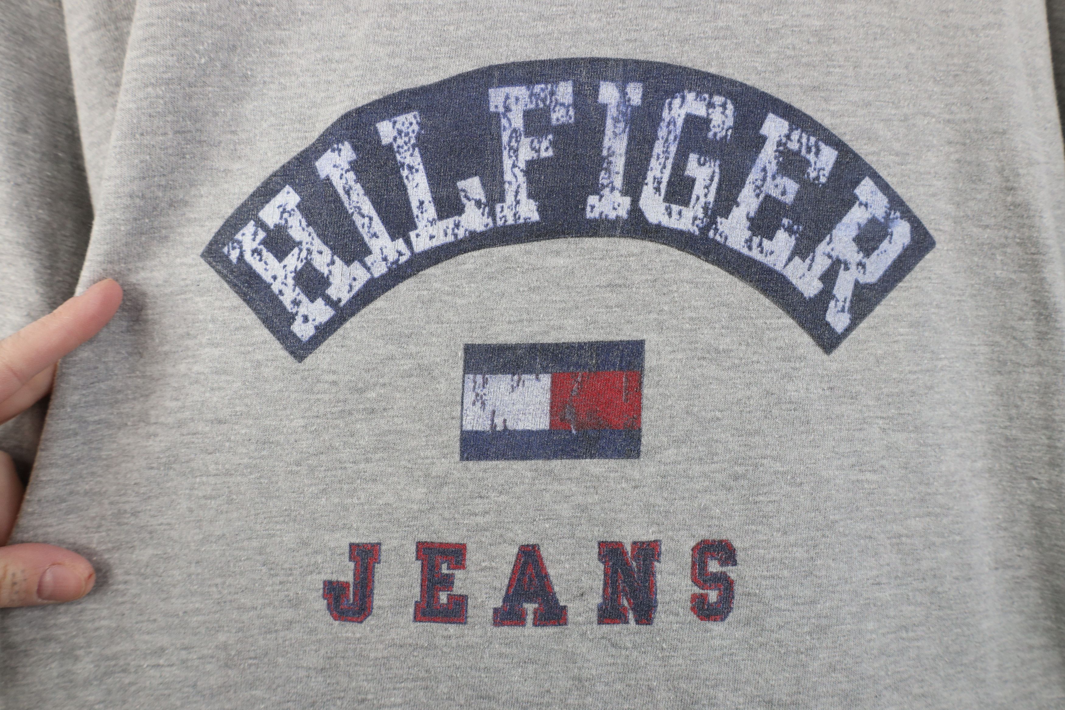Tommy Hilfiger Vintage 90s Tommy Hilfiger Spell Out Baggy Fit T-Shirt Gray Size US L / EU 52-54 / 3 - 4 Thumbnail