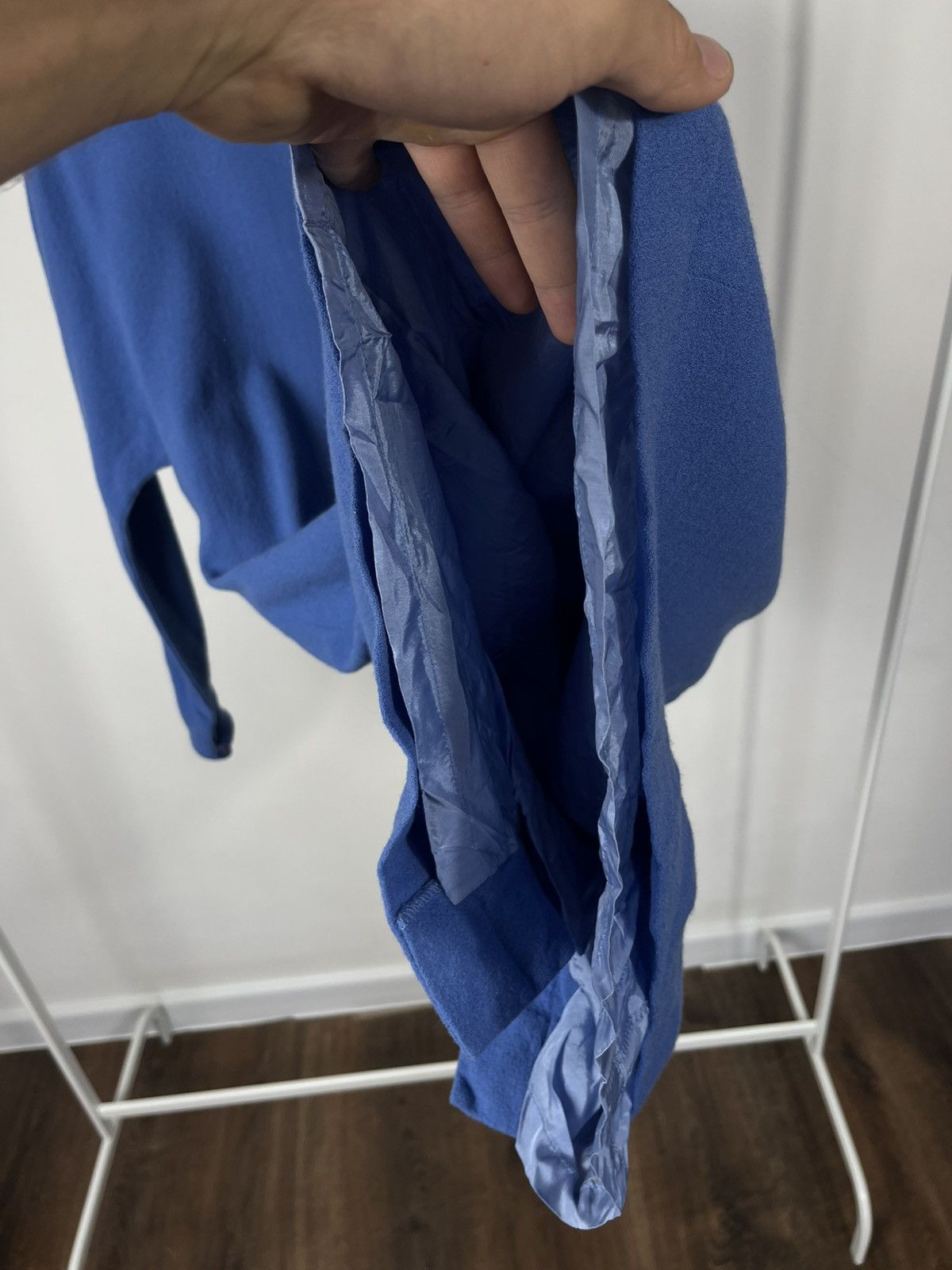 Other Vintage Jean Muir Blue Wool Long Sleeve Dress UK 12 US 10 Size M / US 6-8 / IT 42-44 - 7 Thumbnail