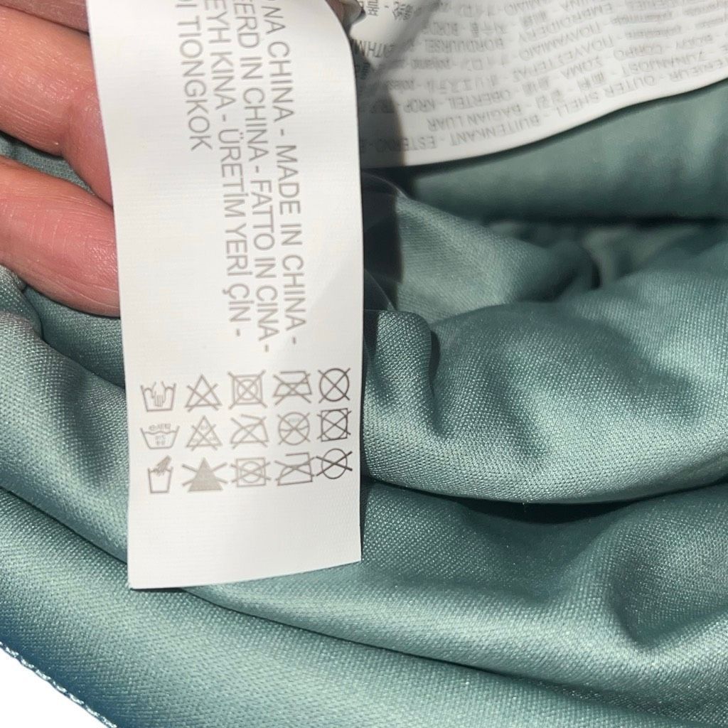 Zara Zara Basic Collection Green Sequin Mini Dress XS Size XS / US 0-2 / IT 36-38 - 10 Thumbnail