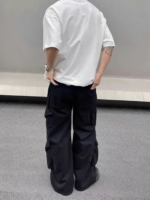 Japanese Brand Misuzu x Nana Black High Street Vintage Loose Casual Pants Size US 32 / EU 48 - 2 Thumbnail