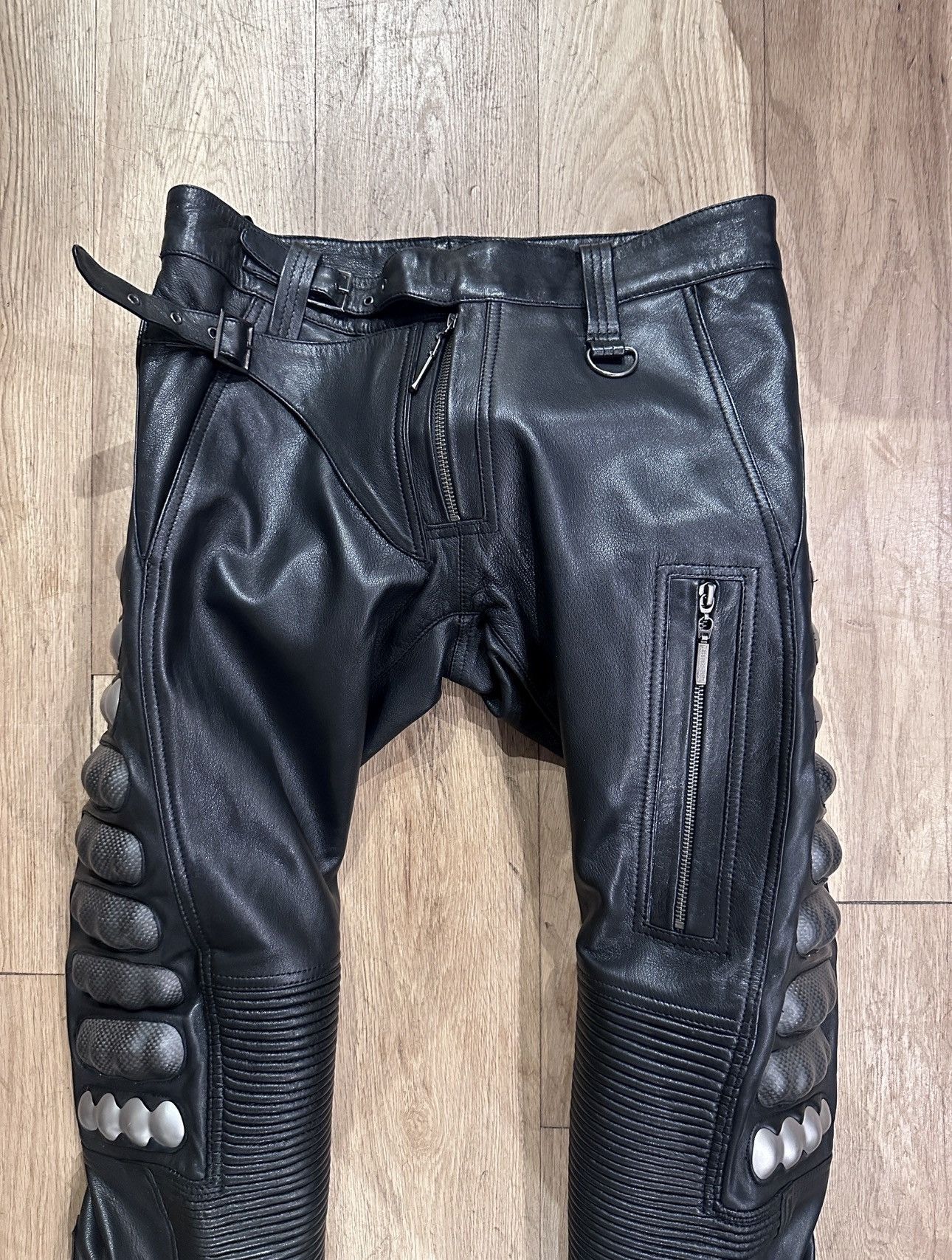 Yasuyuki Ishii Yasuyuki ishii Leather Biker Pants Size US 33 - 3 Thumbnail