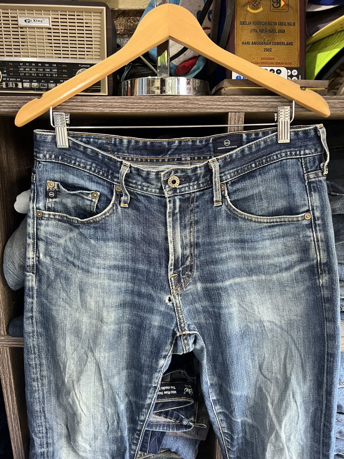 AG Adriano Goldschmied 🔥Vintage AG Adriano Goldschmied Distressed Denim Size US 33 - 3 Thumbnail