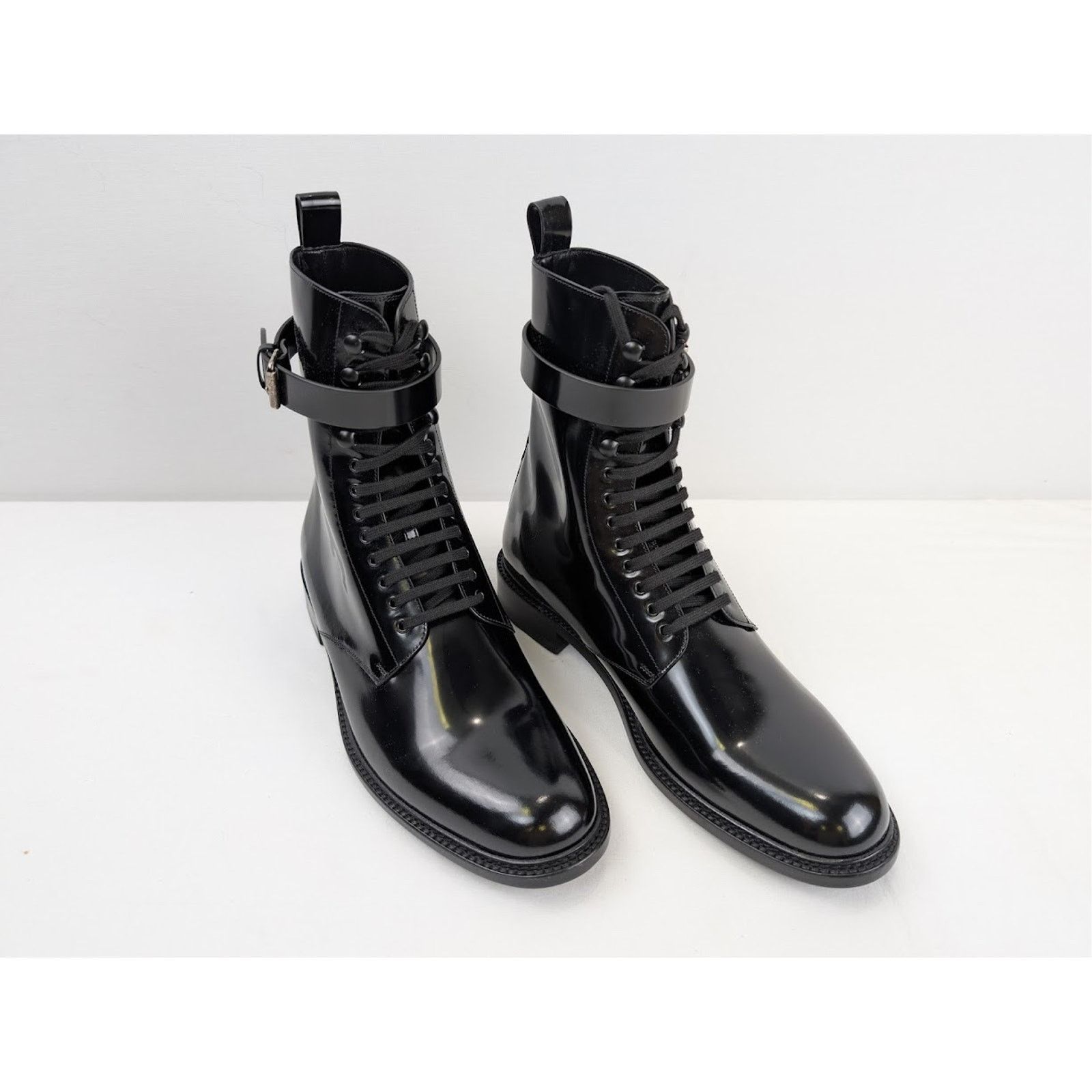 Saint Laurent Paris o1rshd1 Army 20 Lace Up Boots in Nero Size US 11 / EU 44 - 6 Thumbnail