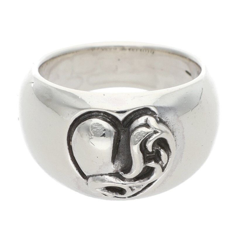 Chrome Hearts Chrome Hearts Heart in Band Silver Ring Size ONE SIZE - 1 Thumbnail