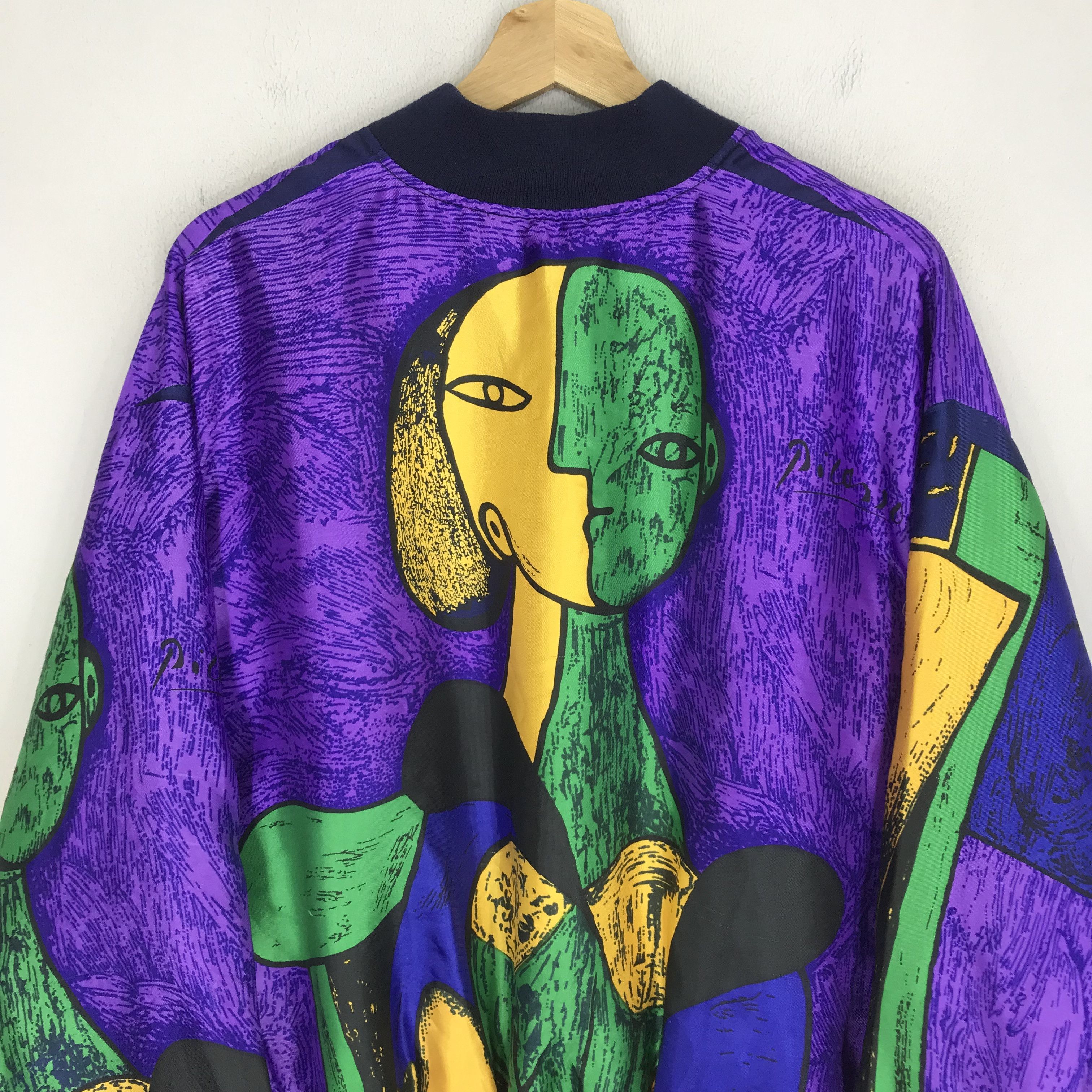 Vintage Vintage 90's Picasso Pop Art Style Baroque Silk Jacket Size US L / EU 52-54 / 3 - 6 Thumbnail