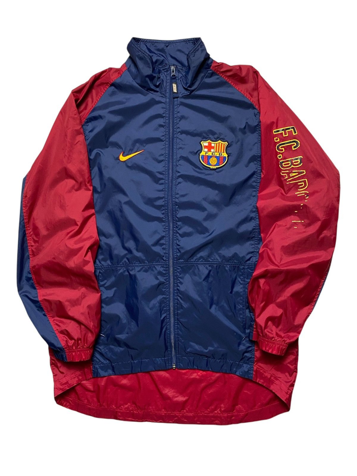 Nike Vintage Barcelona Nike light jacket big logo Size US L / EU 52-54 / 3 - 1 Thumbnail