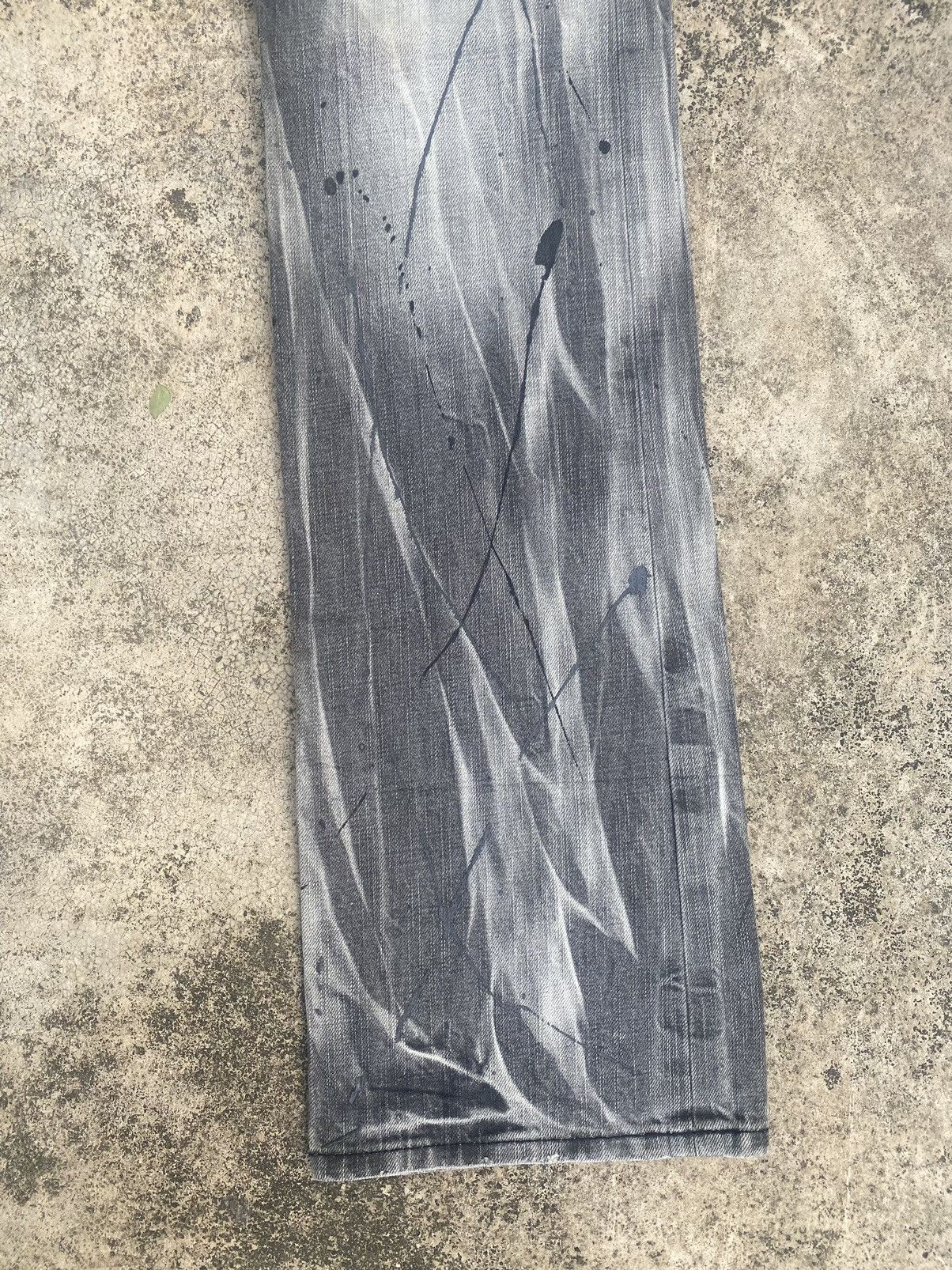 If Six Was Nine × Japanese Brand Flare Jeans Sorridere Honeycomb Painted Splash Size US 32 / EU 48 - 5 Thumbnail