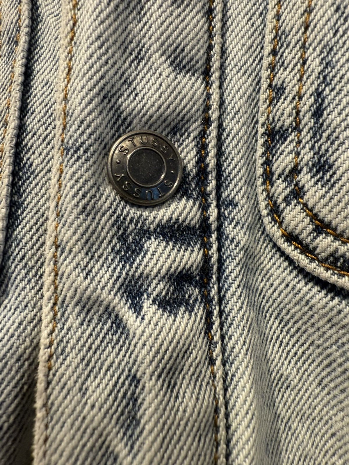Stussy Stussy Sherpa Lined Denim Shirt 'Stone Washed' Size US S / EU 44-46 / 1 - 3 Thumbnail
