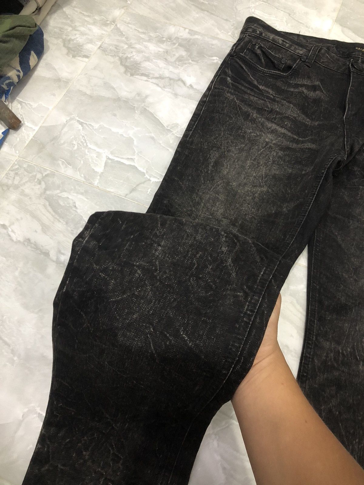 Hysteric Glamour GET USED Black Washed Jeans W34 L32.5 Size US 34 / EU 50 - 8 Thumbnail