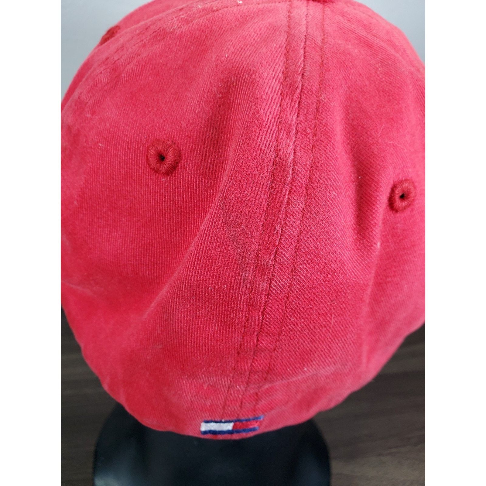 Tommy Hilfiger × Vintage Tommy Hilfiger Red Hat Cap TH Denim One Size Surf Athletics Size ONE SIZE - 8 Thumbnail