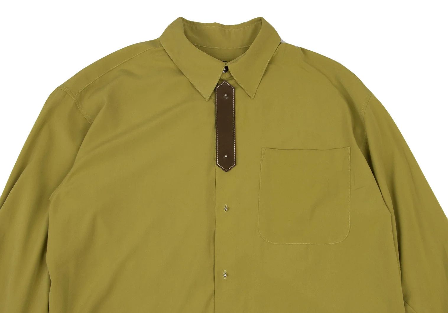 Jean Paul Gaultier Junior Gaultier Decorative Button Polo Shirt Mustard Brown Size US M / EU 48-50 / 2 - 2 Thumbnail
