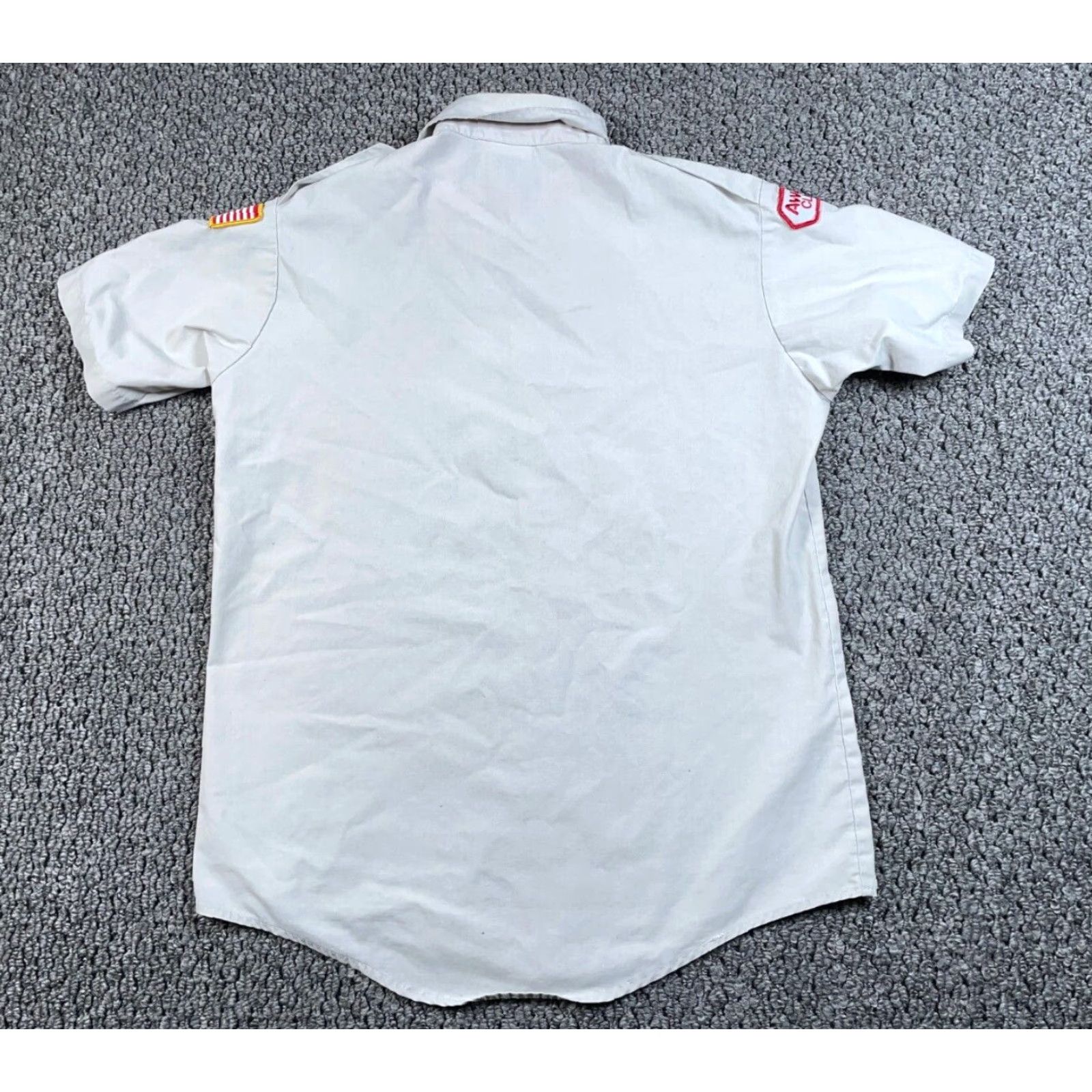 Vintage VINTAGE Awanas Club Uniform Shirt Adult Medium Light Gray American Flag Boat Patches Size US M / EU 48-50 / 2 - 2 Thumbnail