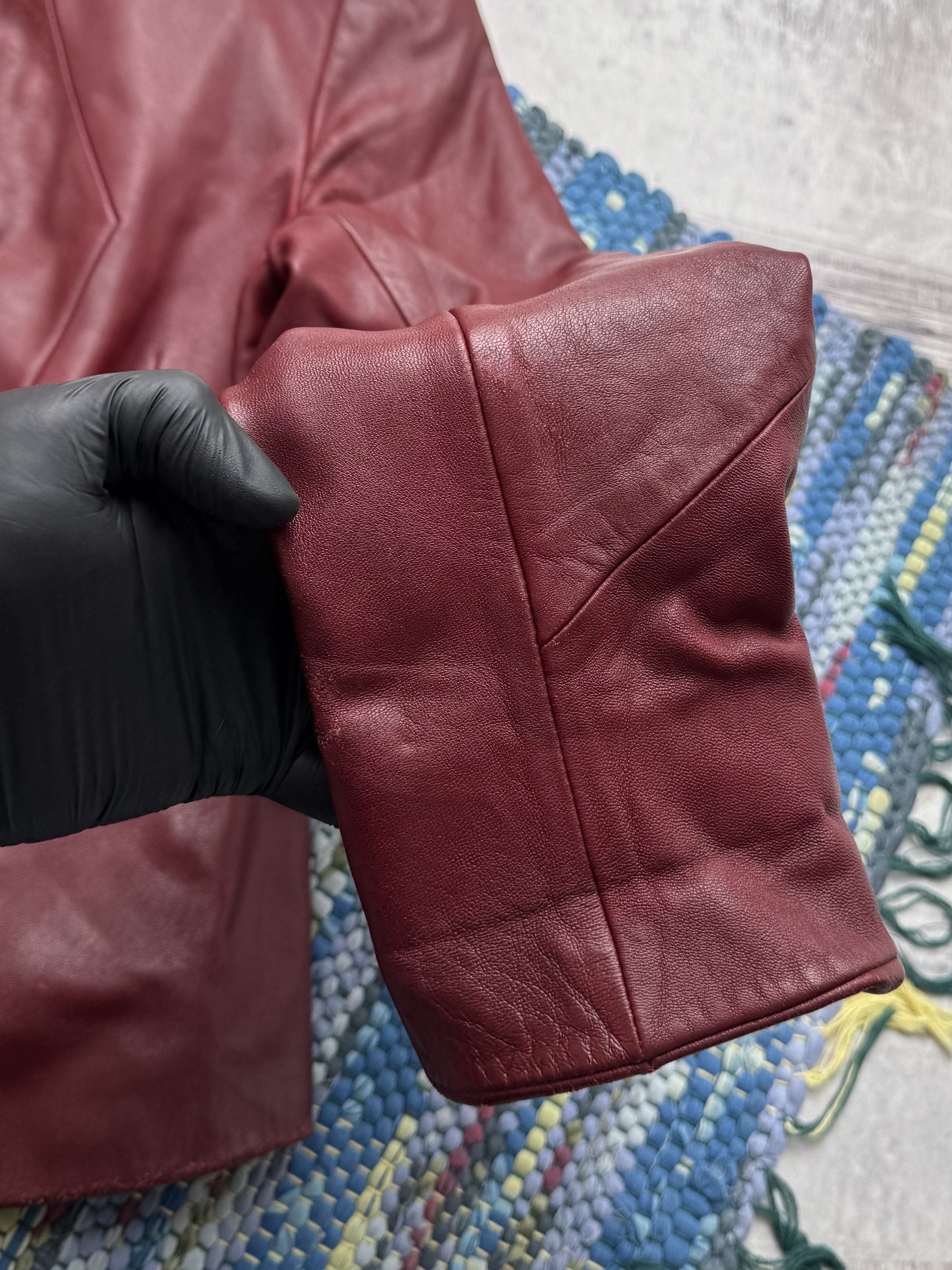 Vintage Vintage Genuine Leather Moto Jacket Zip Front Fitted Coat Size M / US 6-8 / IT 42-44 - 5 Thumbnail