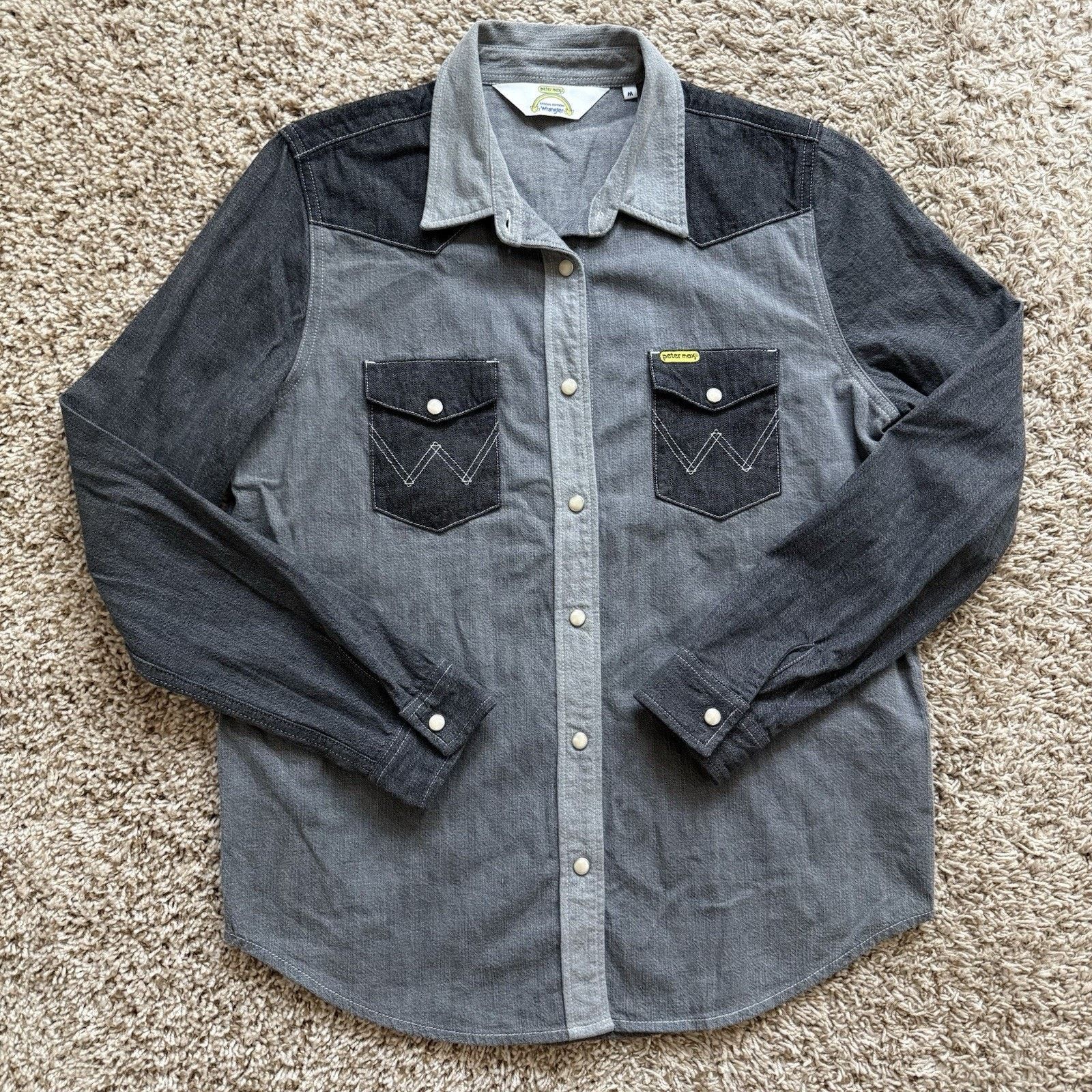 Free People × Wrangler Free People Wrangler Peter Max Western Pearl Snap Grey Shirt Size M / US 6-8 / IT 42-44 - 1 Thumbnail