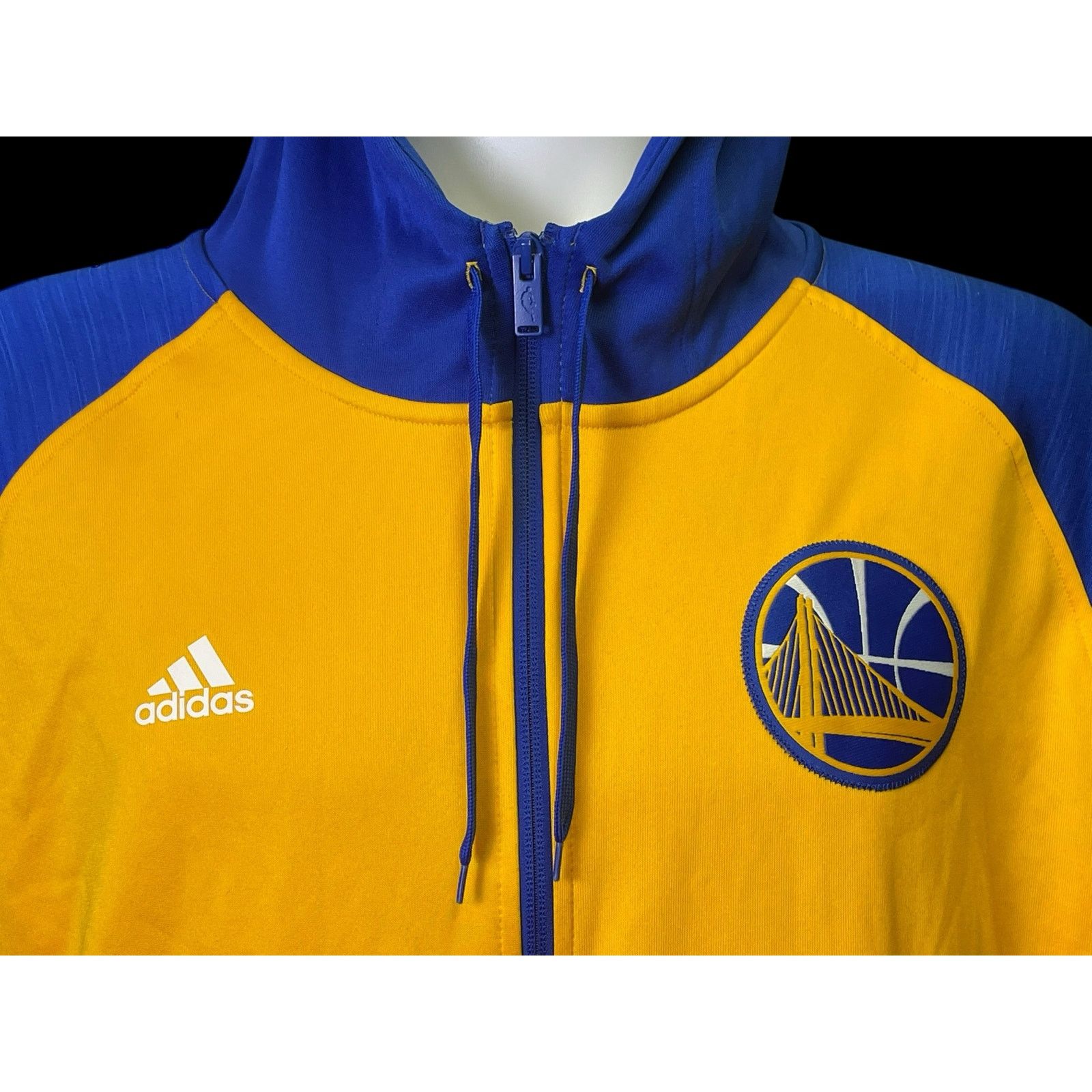 Adidas Adidas NBA Golden State Warriors Zip Up Long Sleeves Hoodie Size US L / EU 52-54 / 3 - 12 Thumbnail
