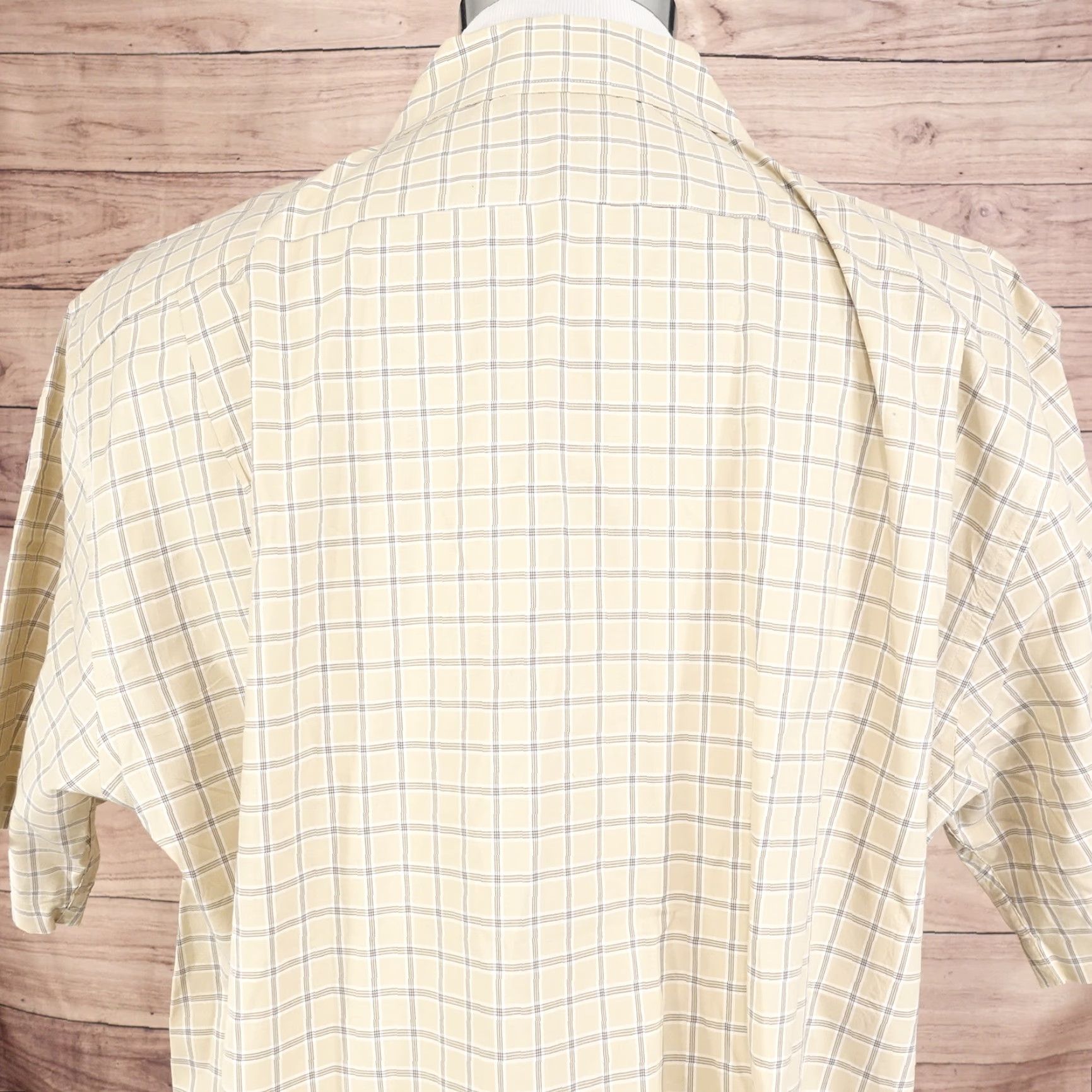 Cremieux DANIEL CREMIEUX Button-Up Shirt Mens L Regular Fit Short Sleeve Check Beige Size US L / EU 52-54 / 3 - 5 Thumbnail
