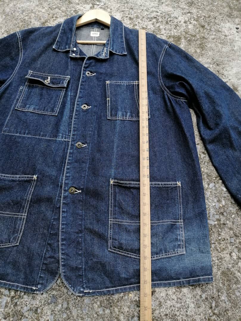 Edwin × Vintage Vintage Edwin Dungarees Denim Jacket Size US L / EU 52-54 / 3 - 6 Thumbnail