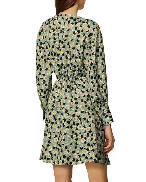 Sandro Sandro Angele Floral Print Linen Blend Mini Dress Size EU 36 Size S / US 4 / IT 40 - 3 Thumbnail