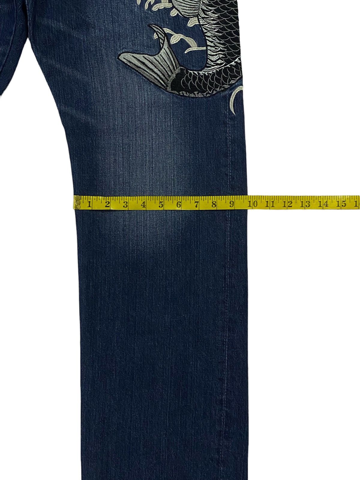 Japanese Brand Japanese Brand Memory Special Koi Fish Embroidery Jeans Size US 34 / EU 50 - 9 Thumbnail