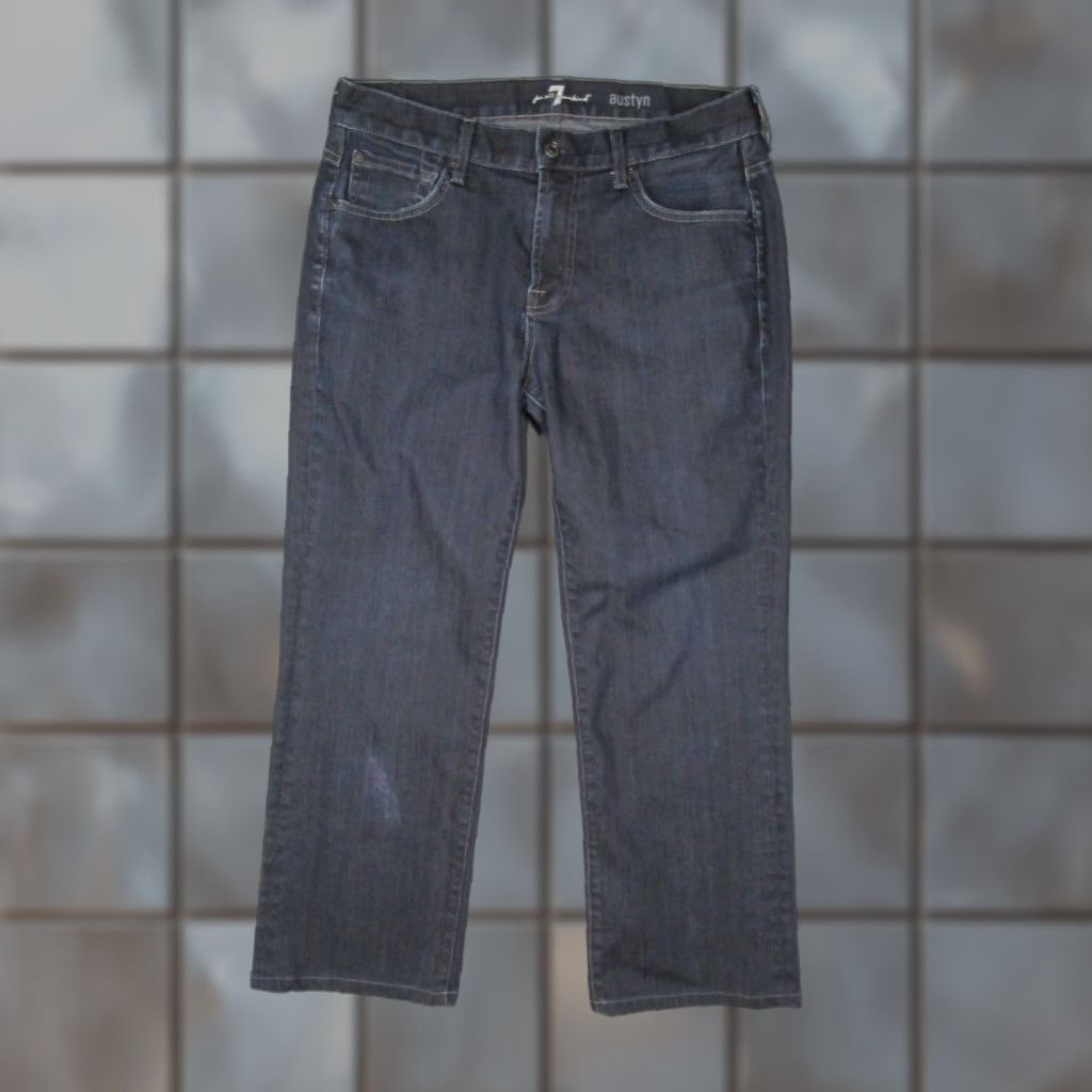 7 For All Mankind 7 For All Mankind Jeans Mens 32 Blue Austyn Denim Made in USA 32x27 Size US 32 / EU 48 - 1 Thumbnail