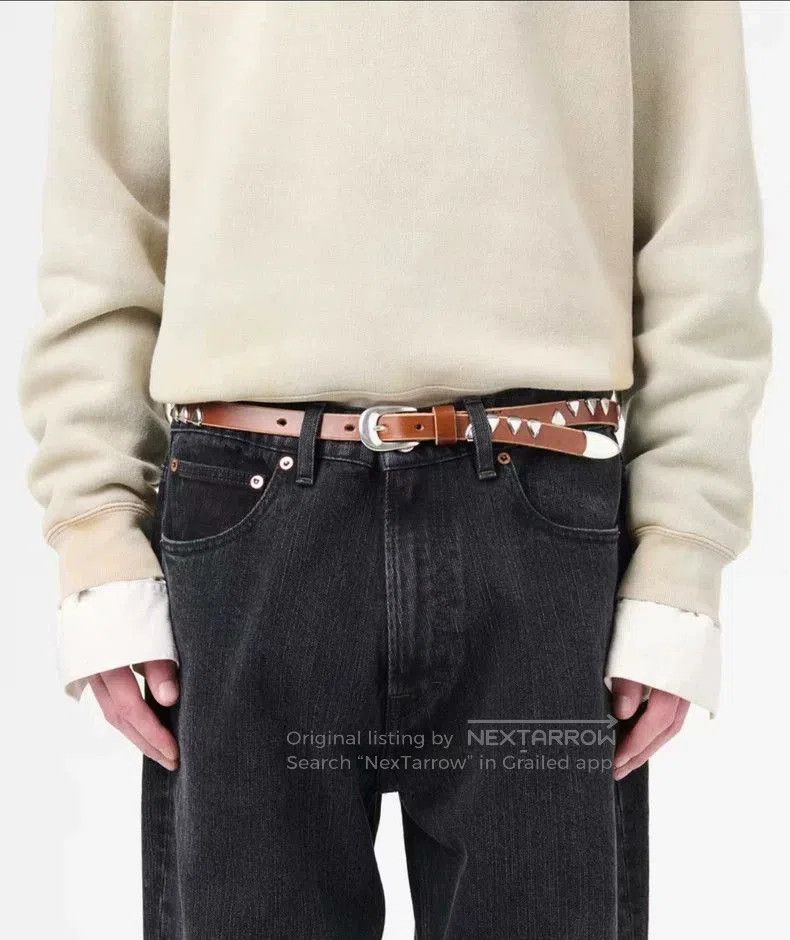 Our Legacy Our Legacy Caramel Leather Studded Belt. Size ONE SIZE - 3 Thumbnail