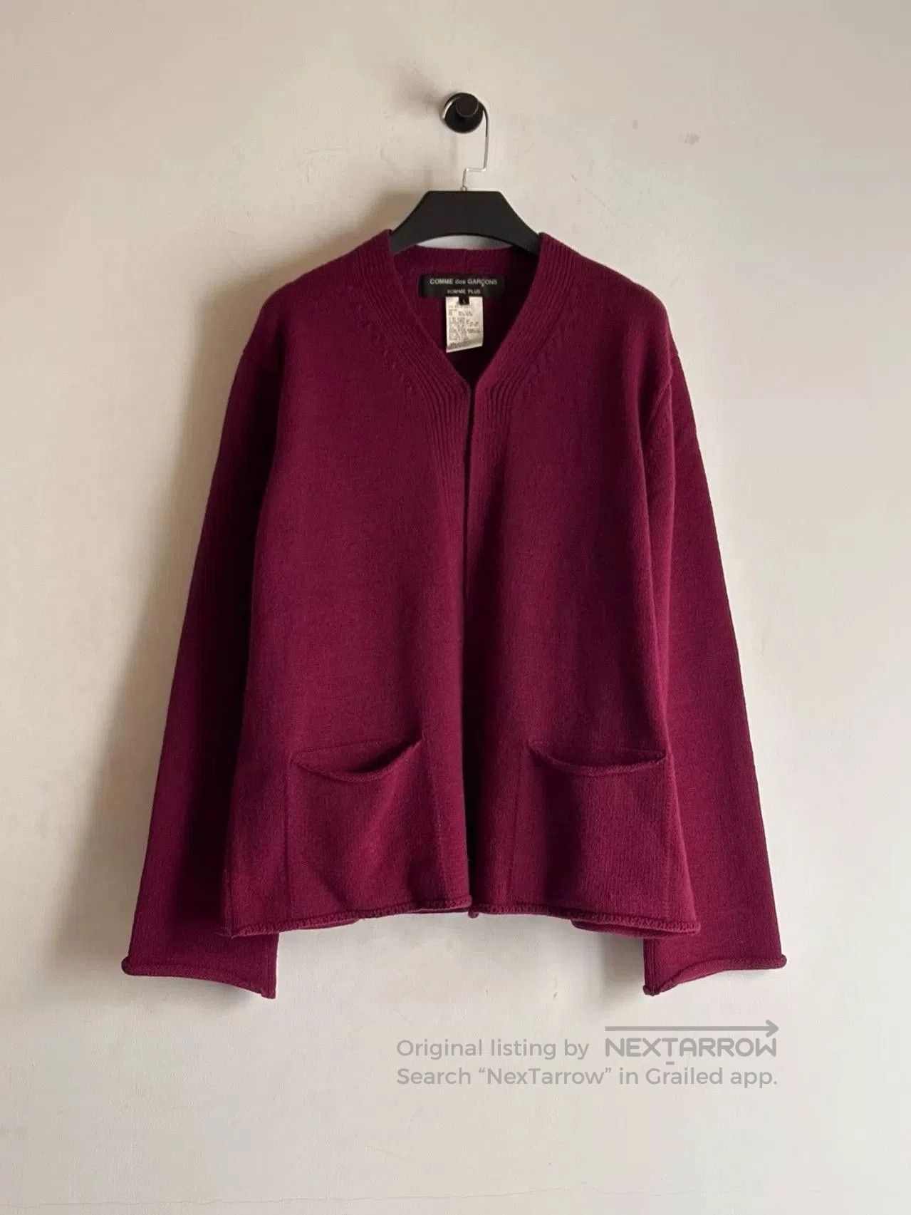 Comme des Garcons Homme Plus Comme des Garçons AW2000 Bordeaux Red Sweater. Size US L / EU 52-54 / 3 - 1 Thumbnail