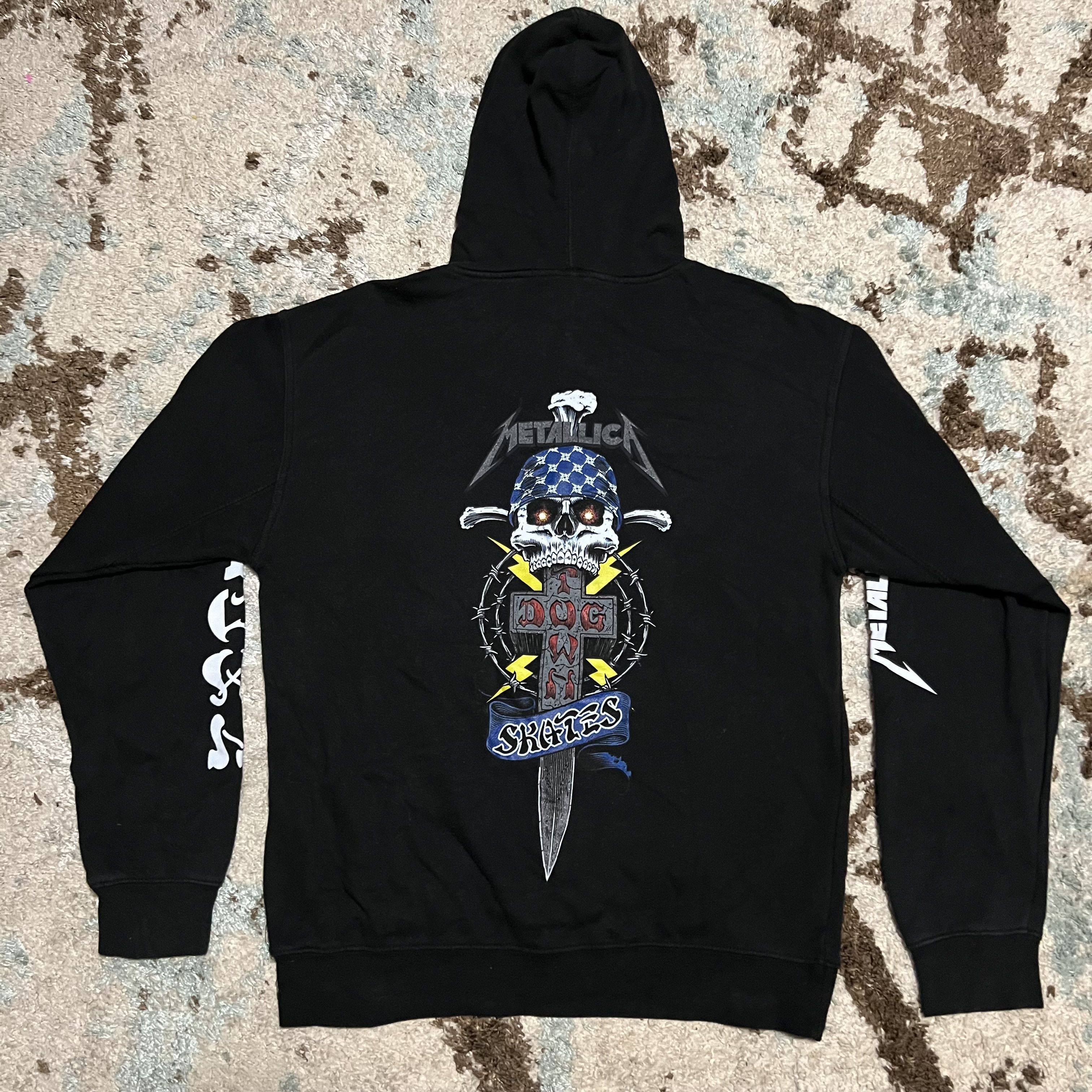 image of Dogtown Skateboards Collab Hoodie Size Medium in Black, Men's