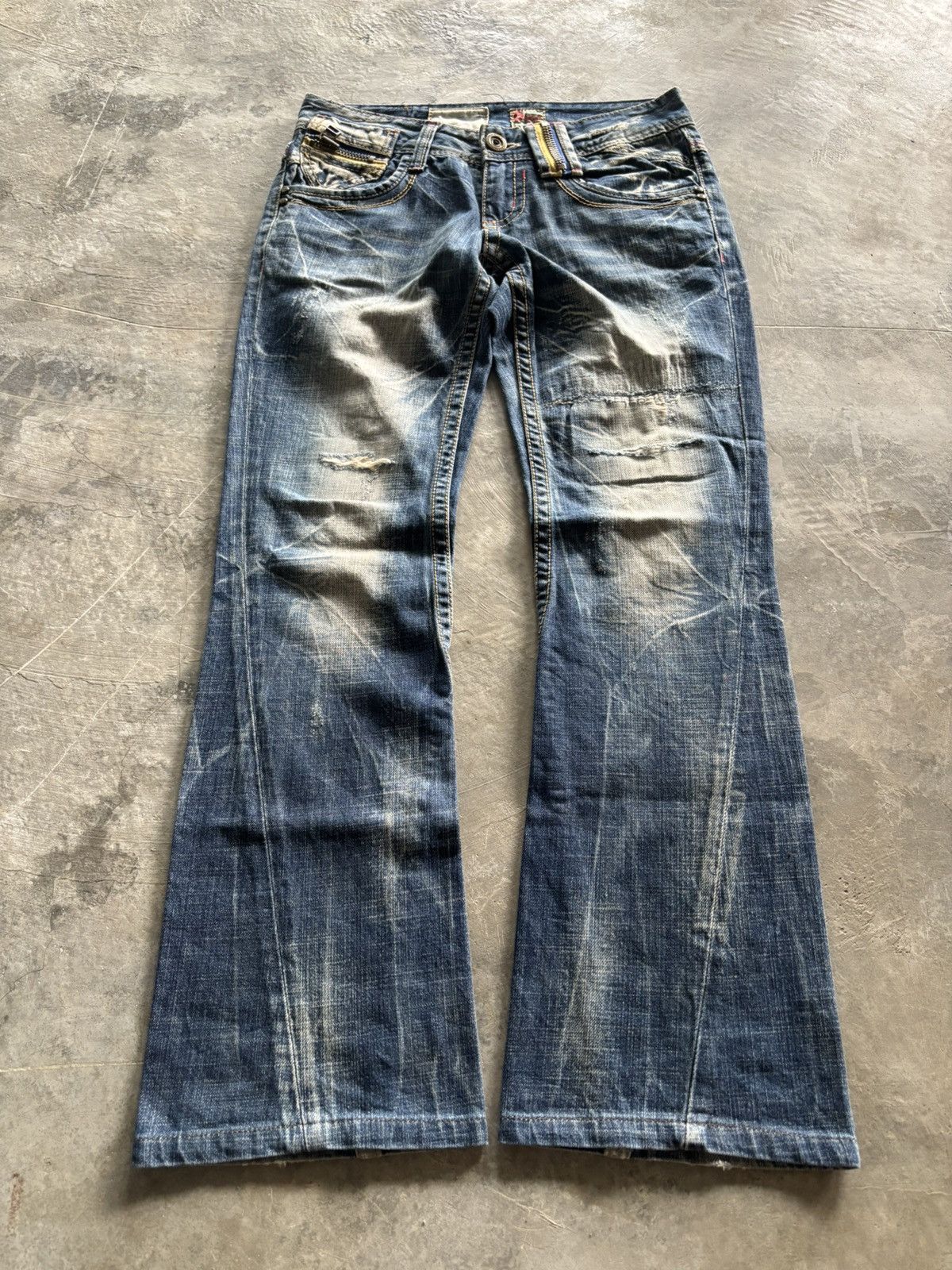 Hysteric Glamour FLARED lolita concert club japanese rusty mudmax washed punk Size US 30 / EU 46 - 1 Thumbnail