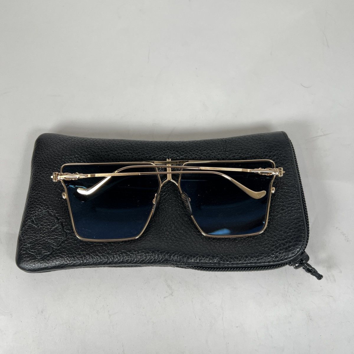 Chrome Hearts Chrome Hearts Gold ‘Nipply’ Aviator Sunglasses Size ONE SIZE - 8 Thumbnail