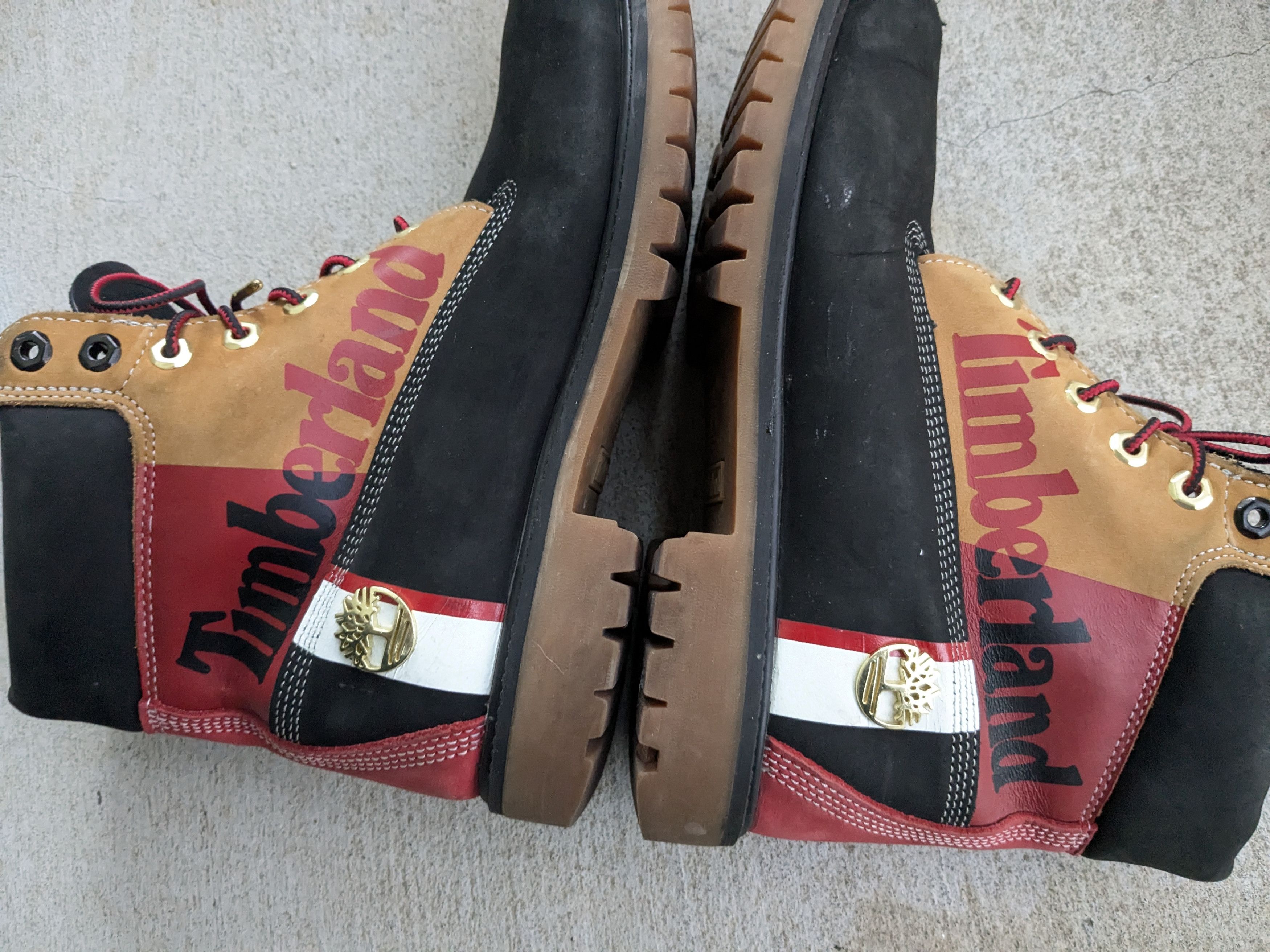 Other Timberland Boots Wheat Red Black 10 M Suede Combat Size US 10 / EU 43 - 9 Thumbnail