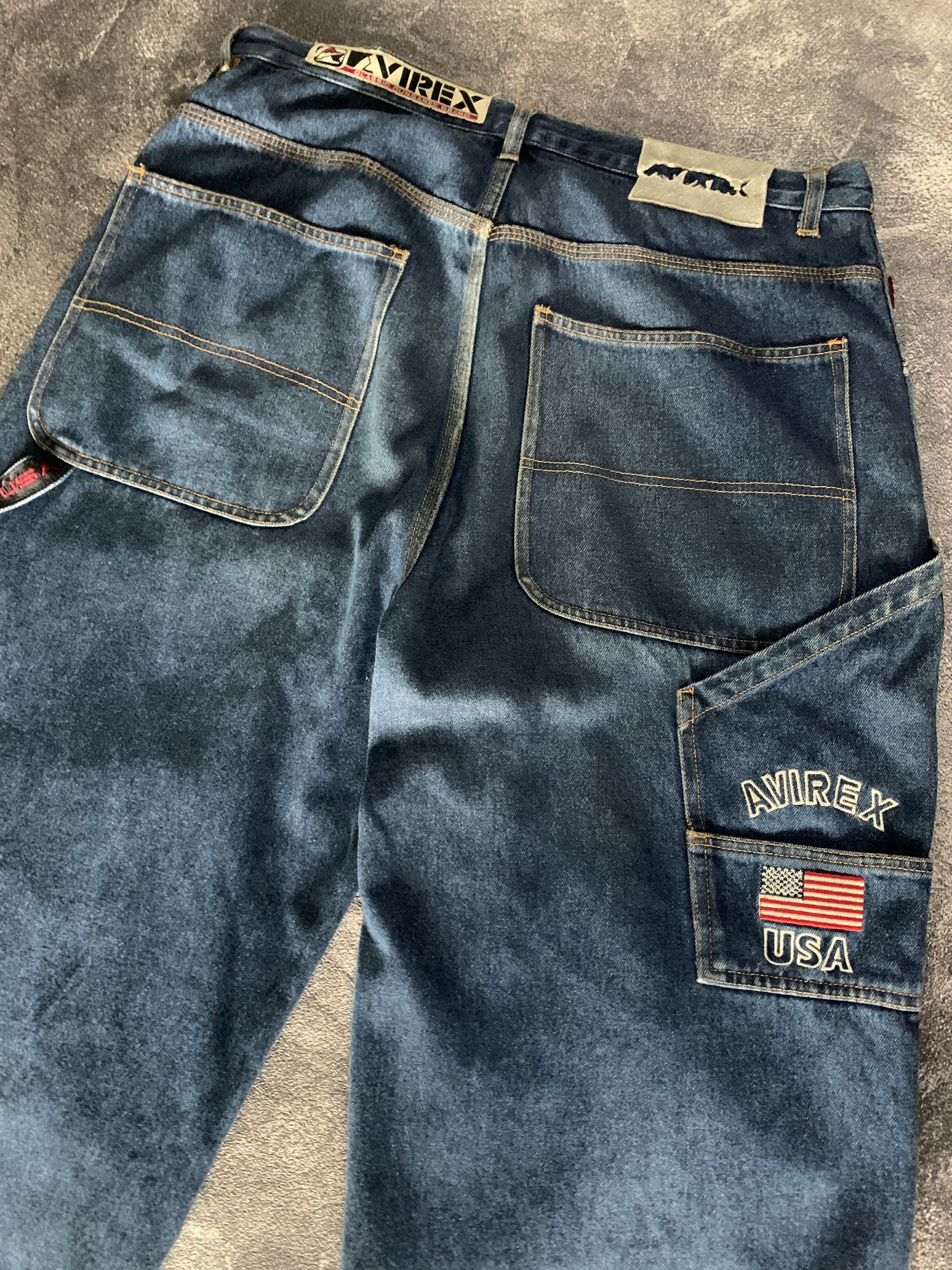 Avirex 💎 Avirex Baggy Carpenter Jeans Size US 38 / EU 54 - 4 Thumbnail