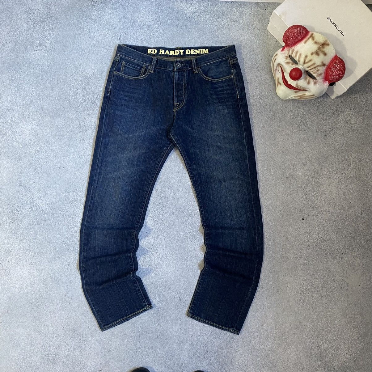 Ed Hardy Vintage Ed Hardy Denim Jeans Baggy Japanese Y2K Size US 34 / EU 50 - 7 Thumbnail