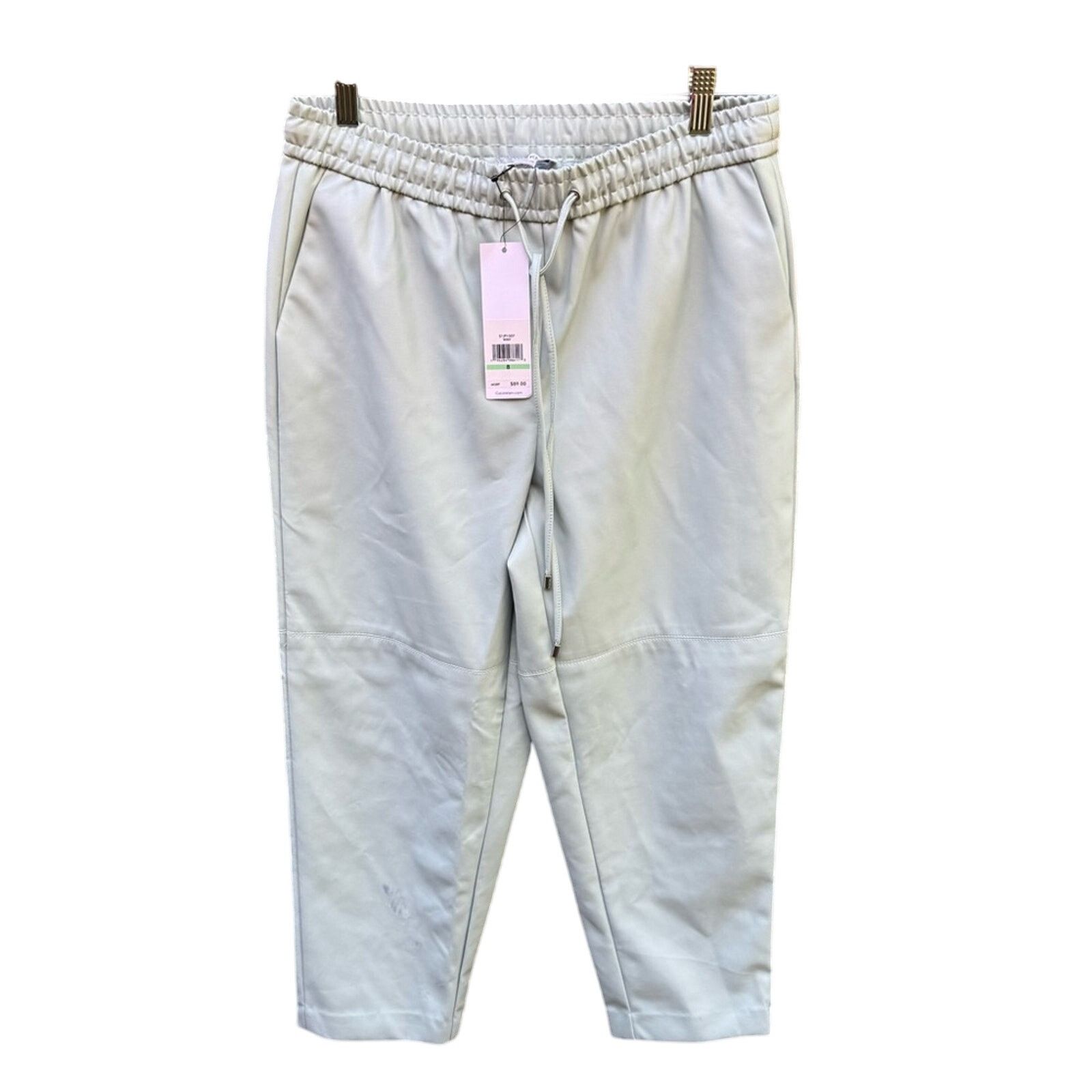 Calvin Klein NWT New Calvin Klein Womens Size 8 Pleather Jogger Pants Size 30" / US 8 / IT 44 - 1 Thumbnail