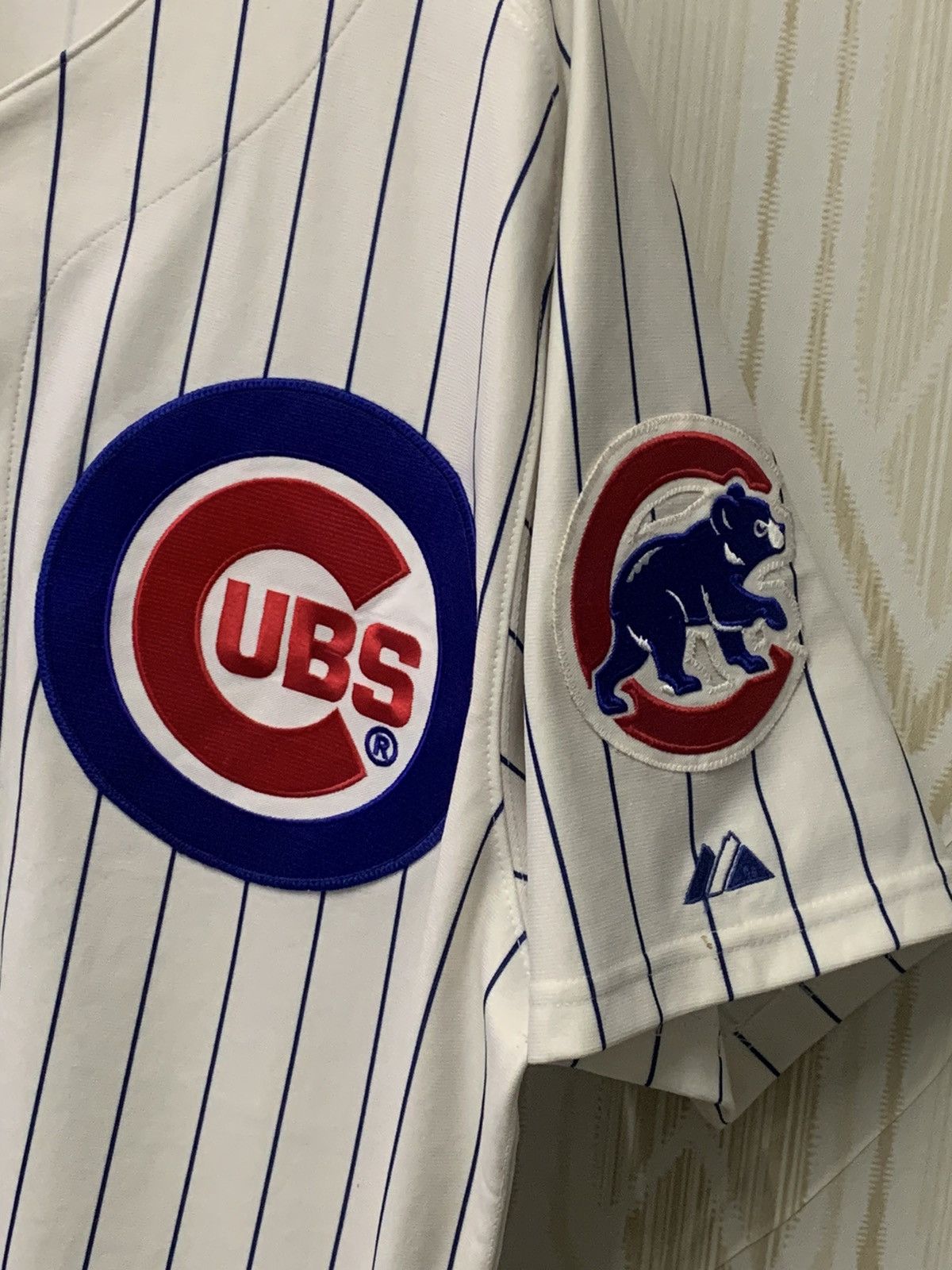 Majestic Chicago Cubs MLB Pinstripe Jersey Majestic Authentic Size US XXL / EU 58 / 5 - 2 Thumbnail