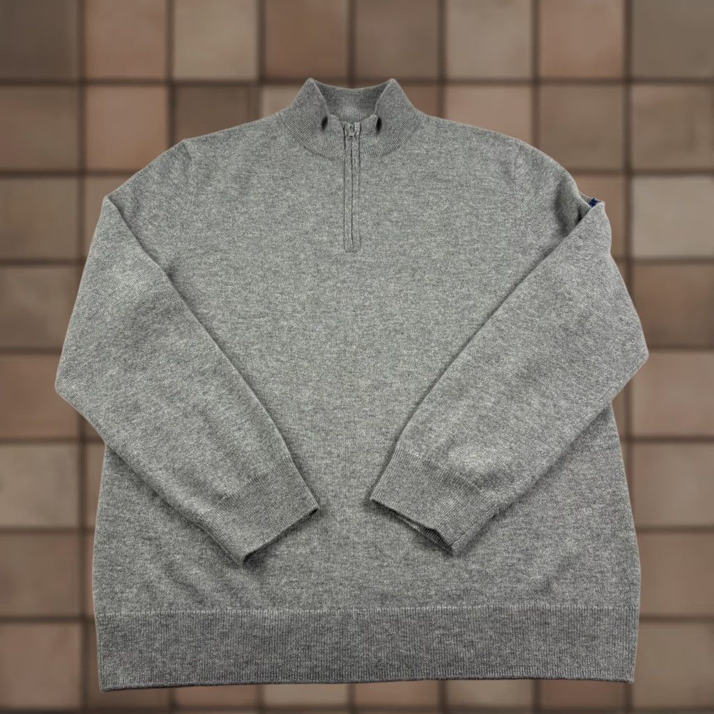 Quince Quince 100% Cashmere Sweater Mens Large Gray 1/4 Zip Pullover Stretch Size US L / EU 52-54 / 3 - 1 Thumbnail
