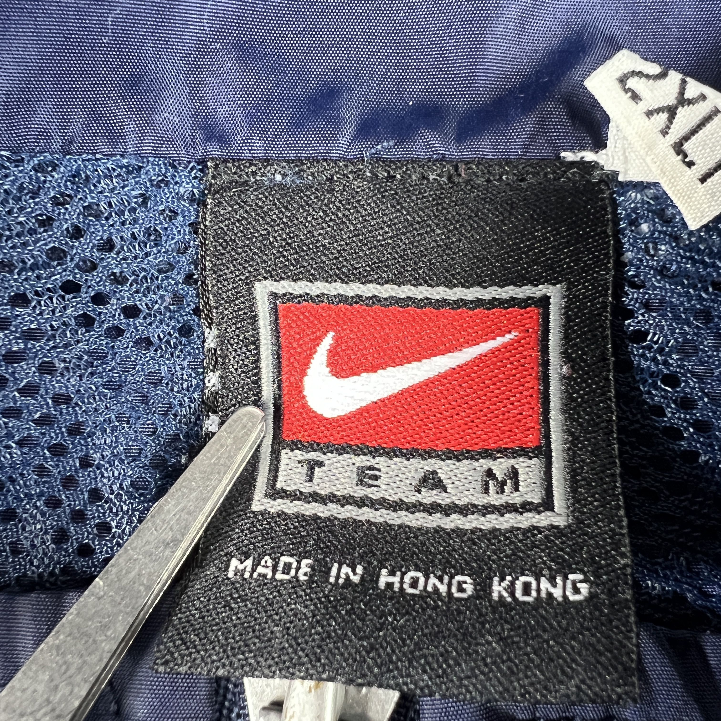 Nike × Vintage VTG 90s Nike Jacket Blue Logo Full Zip Windbreaker Size US XXL / EU 58 / 5 - 6 Thumbnail