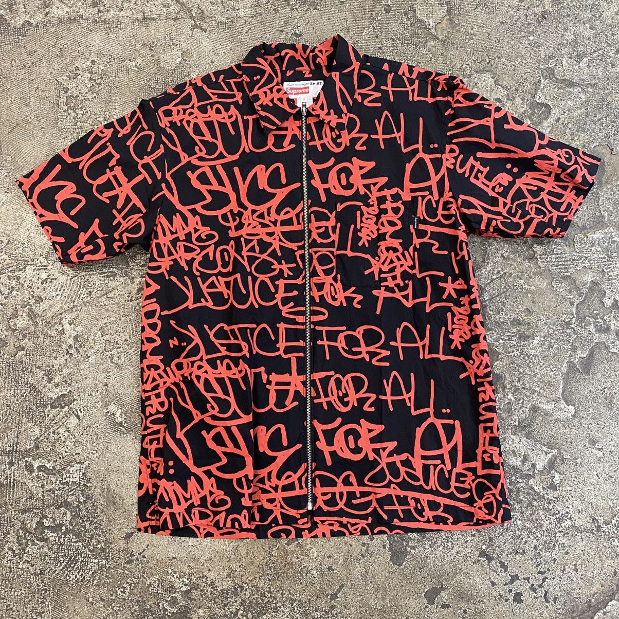 Supreme Supreme Commes des garçons Graffiti Zip Up Polo Shirt
