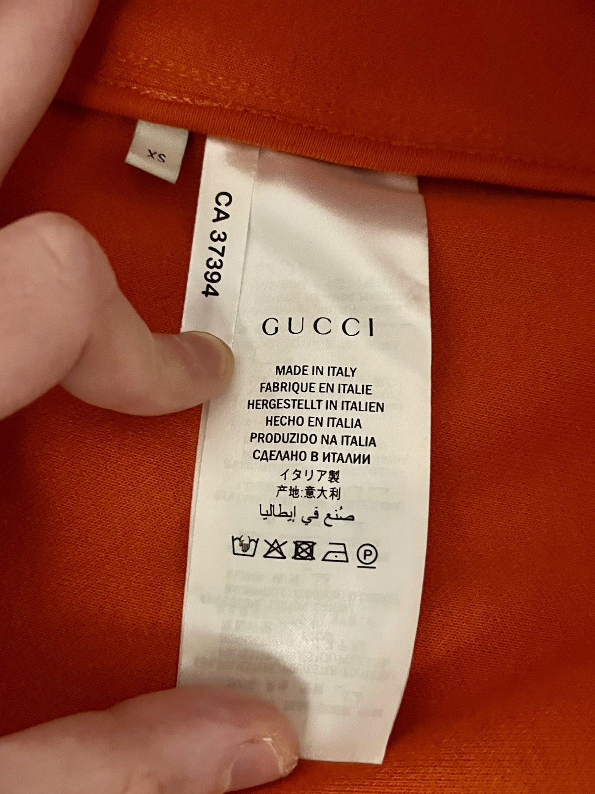 Gucci VERY RARE Orange Gucci Track Jacket With Gucci On Sleeves Size US S / EU 44-46 / 1 - 8 Thumbnail