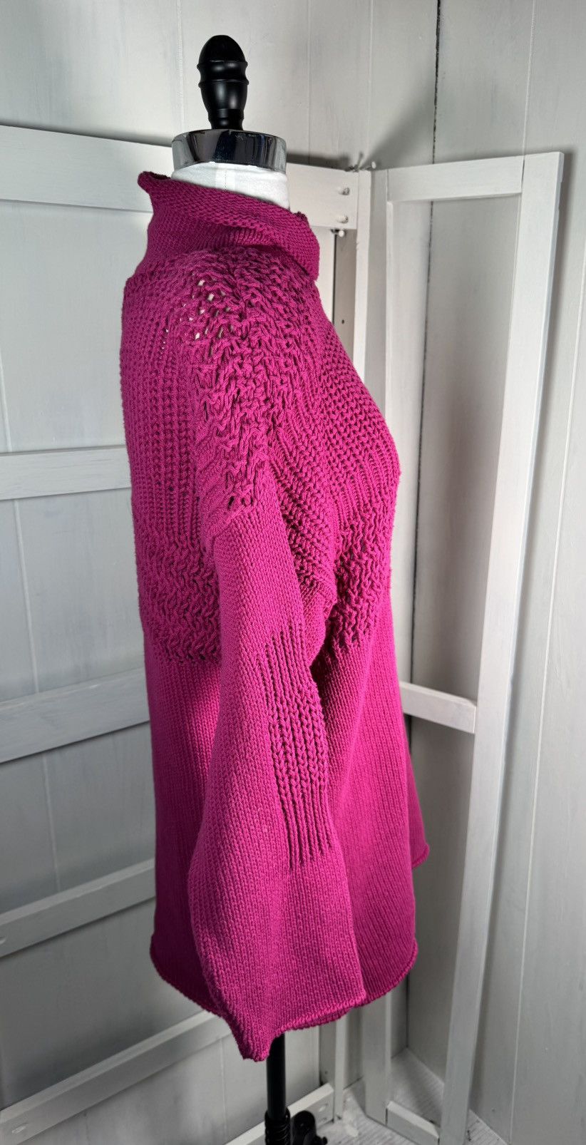 Other New Vtg 80s Casual Corner Fuchsia 100% Knit Cotton Mini Size M / US 6-8 / IT 42-44 - 4 Thumbnail