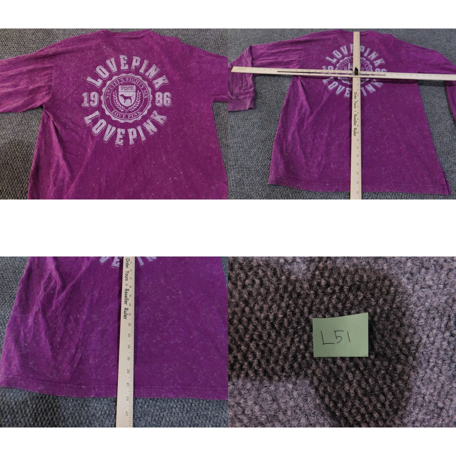 Pinko PINK Shirt Womens Medium Purple Long Sleeve Graphic Love 1986 Pullover Top ICI Dog Seal Size M / US 6-8 / IT 42-44 - 9 Thumbnail