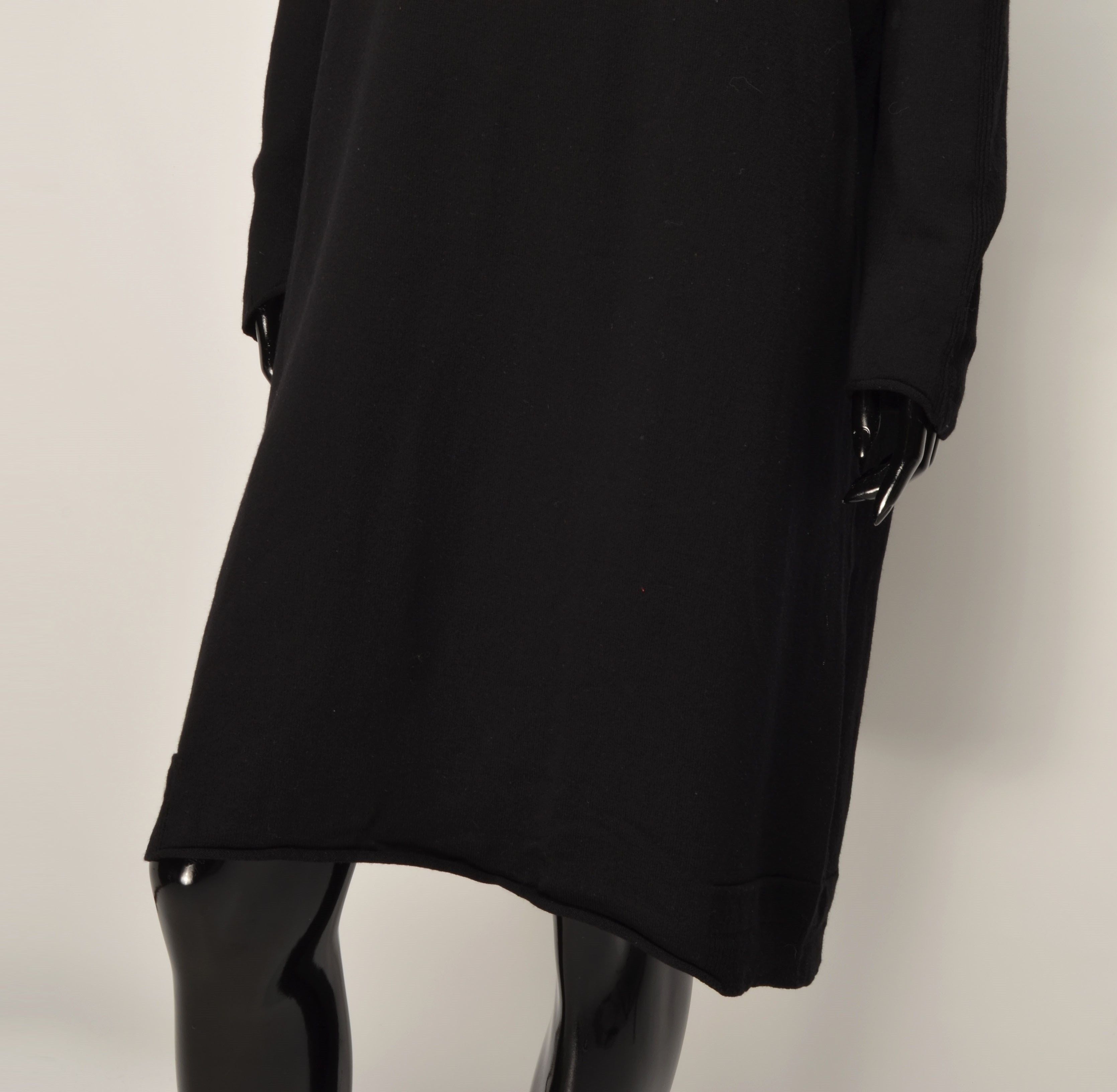 Japanese Brand × Vintage Serien Umerica Avant Garde Wool Black Oversized Dress Size M / US 6-8 / IT 42-44 - 3 Thumbnail